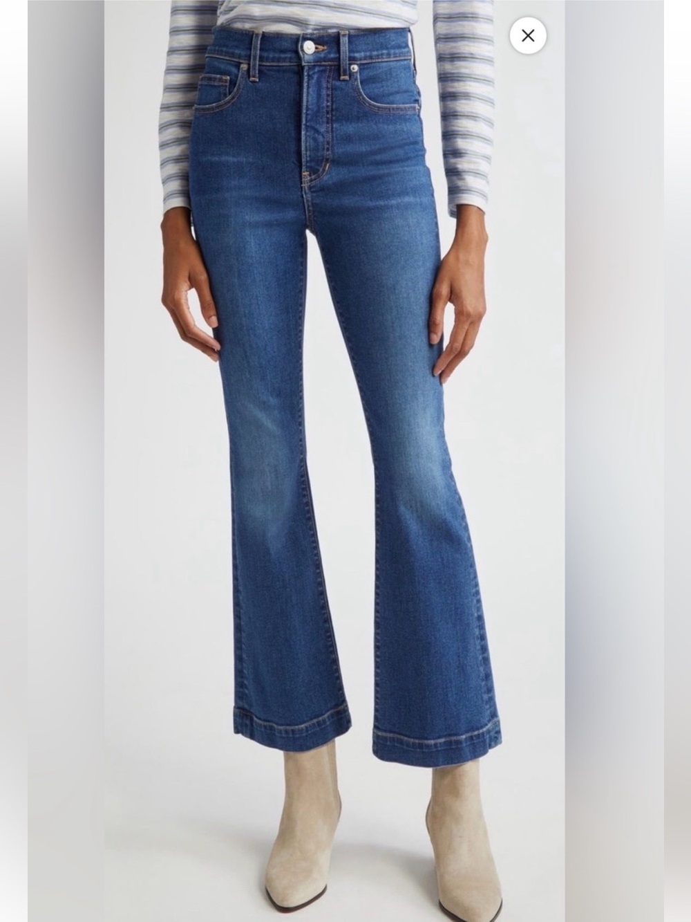 Women's Veronica Beard Carson Ankle Flare Jeans Size 26 Blue